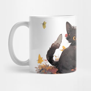 Adorable Black Cats Halloween Candy Mug